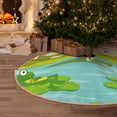 thumbnail image 5 of Sikiie Two Frogs Are Sitting On Water Lilies Christmas Tree Skirt, Christmas Tree Decorations, Christmas Decor, Tree Mat Decoration(30-48IN)-30", 5 of 6