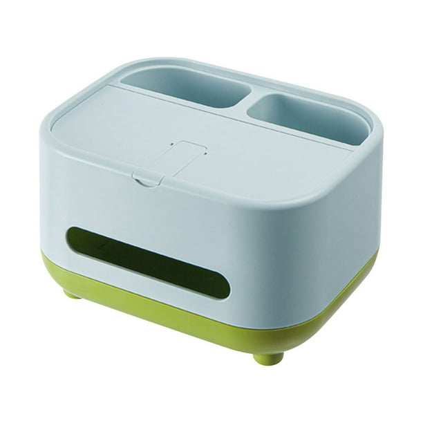 Tissue Box Remote Control Storage Box, Living Room Coffee Table Compartment Paper Box, Creative Home Office Decor, High Capacity Storage, Wall Mountable, Plastic Material, for Bedroom