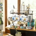 thumbnail image 6 of Auledio 3 Tier Metal Spice Rack (2 Pack) Wall Mount Seasoning Jars Shelf for Cupboard, Pantry Door (Bronze), 6 of 7
