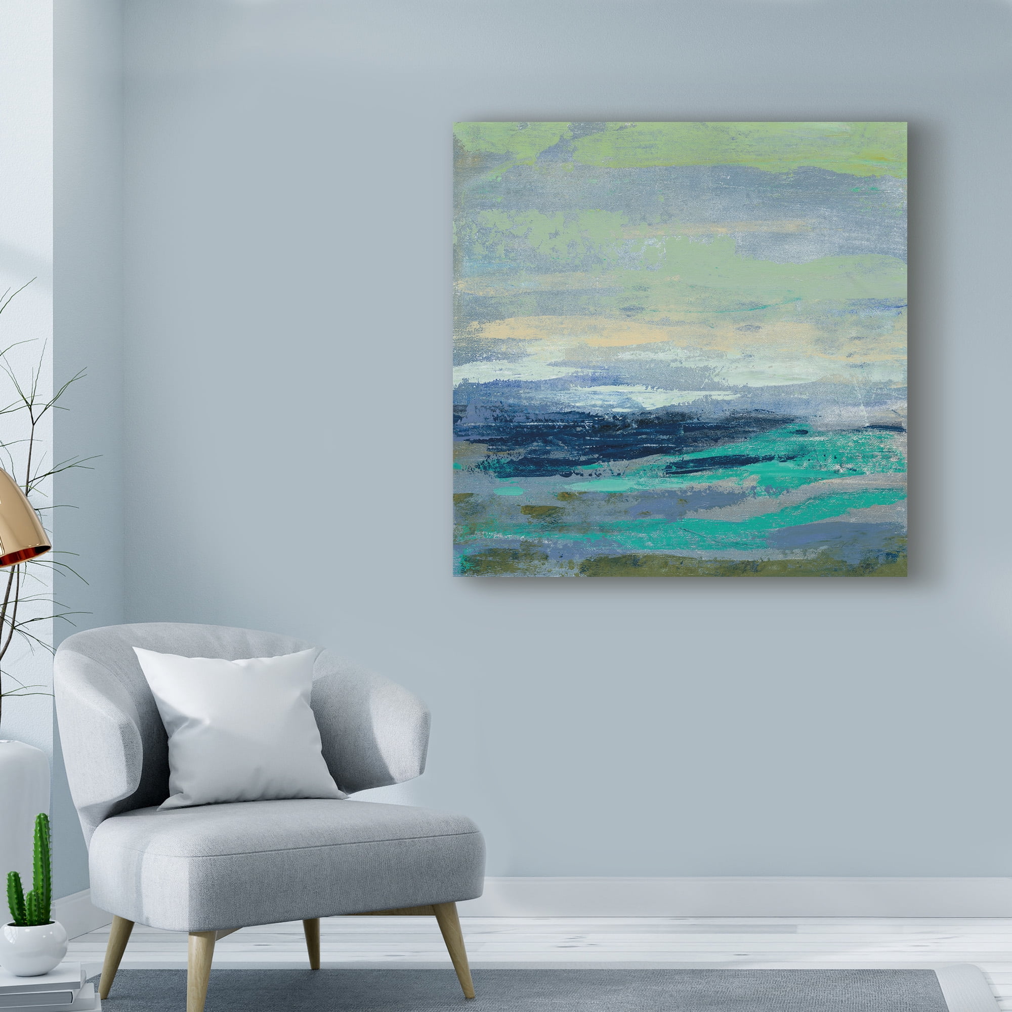 Trademark Fine Art 'Teal Wave I' Canvas Art by Silvia Vassileva