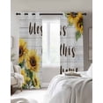 thumbnail image 2 of Yellow Sunflowers Blackout Curtains for Bedroom 45 Inch Length 2 Panels Set, Farmhouse Spring Botanical Floral Wooden Thermal Insulated Energy Saving Window Treatment Curtains Blackout Drapes 52"x45", 2 of 8