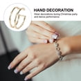 thumbnail image 4 of 1pc Trendy Simple Ring Apertura Anillos de dedo Mujer Decoración de dedo (Dorado), 4 of 5