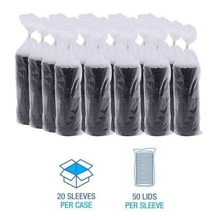 BWKHOTBL8 Hot Cup Lids for 8 oz. Hot Cups - Black (1000/Carton)