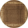 thumbnail image 1 of Ahgly Company Indoor Round Persian Brown Traditional Area Rugs, 4' Round, 1 of 4