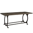 thumbnail image 3 of LexMod Effuse Wood Top Dining Table in Brown, 3 of 5