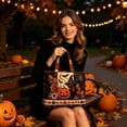 thumbnail image 6 of Halloween Bags Treat/Duffle Zipper Pumpkin Ghost Graphics Print Casual Travel Tote, 6 of 6