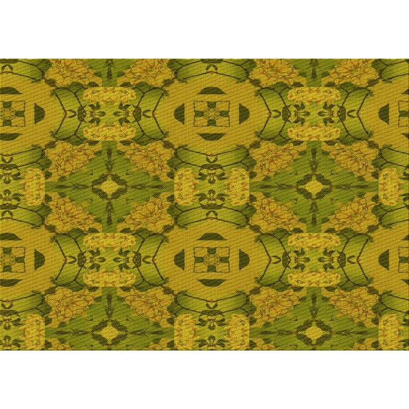 Ahgly Company Indoor Rectangle Patterned Dark Bronze Brown Area Rugs, 8' x 10'