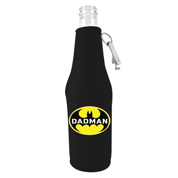 Dadman Beer Bottle Coolie With Opener (Black)