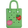 thumbnail image 3 of CAILDANL Mini Beach Rubber Tote Bag - Small Waterproof Bitty Washable Handbag with Charms for Women, 3 of 7