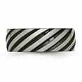 thumbnail image 4 of Titanium 8mm Black IP-plated Swirl Brushed & Polished Band, 4 of 11