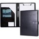 thumbnail image 1 of Carpeta de archivos A4, carpeta con portapapeles, carpeta de reuniones para bloc de notas legales, carpeta de piel sintética, portapapeles plegable para escribir con tapa (negro), 1 of 5