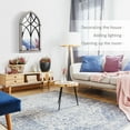 thumbnail image 4 of HOMCOM 36.5" x 23.5" Large Farmhouse Wall Mirror, Arch Window Mirror for Wall Decor in Living Room, Bedroom, Entryway, Rustic Wood Grain, 4 of 8
