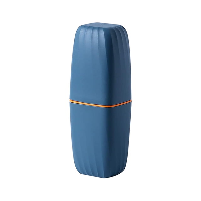 Toothbrush Travel Case Multifunction Toothbrush Holder And Cup Easy Carrying For Trip, Camping Or Daily Use (Blue)
