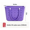thumbnail image 3 of EVA Beach Bag Perforated Tote Bag Large Outdoor Storage Bag Women's Handbag, 3 of 9