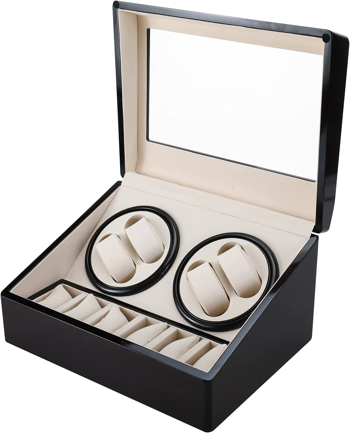 LT Automatic Watch Winder Display Box,4+6 Watch Winder,Japanese Mabuchi