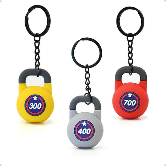 3PCS Kettlebell Key chain Fitness Keychain Gym Lover Weightlifting Keyring Silicone Gym Gifts Workout Gifts Bag Charm Backpack Charm