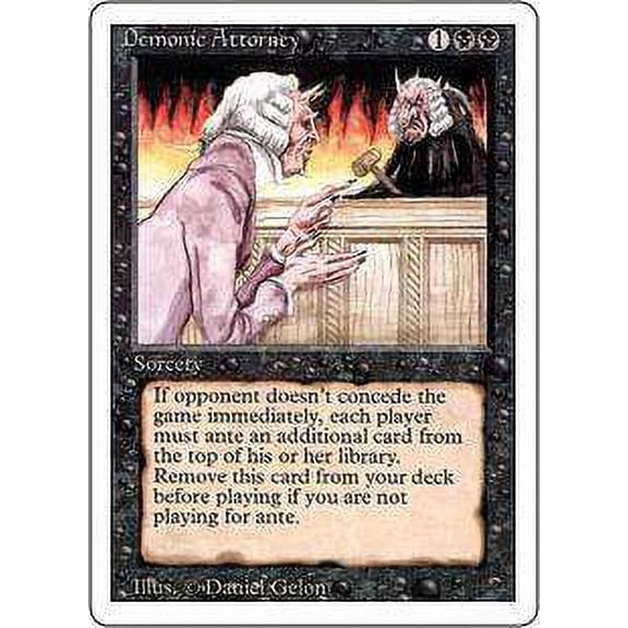 MtG Revised Rare Demonic Attorney #103