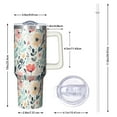 thumbnail image 2 of OBREWU Pioneer Flower Tumbler with Handle and Lid,Pioneer Flower 40oz Double Wall Vacuum Insulated Tumbler,Cups Gift for Women and Men, 2 of 7