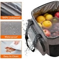 thumbnail image 5 of KAV OnTheGo Lunch Bag, Large Insulated Travel Bag for Food Beverages, 15L Deep Lunch bag Storage Area with Shoulder Strap and Handle, Grey Cooler Tote Lunch Box for Men - Women, 5 of 6