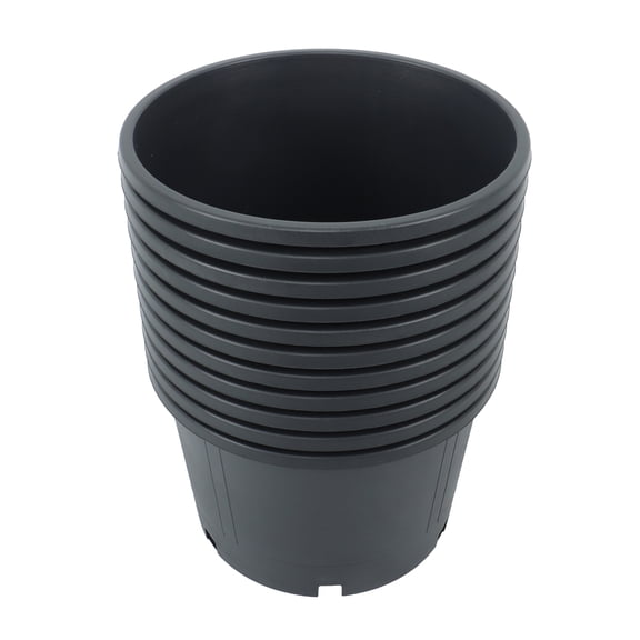 LABLT 12.8√¢¬Ä¬ù x 10.2√¢¬Ä¬ù x 8.7√¢¬Ä¬ù Black Flexible Nursery Pots with Drainage, (10 Count)