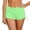 A1#-Light Green, variant on Women Swimwear Bottoms Elastic Waist Swim Shorts Solid Color Low Waist Retro Basic Red,M