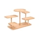 thumbnail image 1 of Soporte de exhibición pequeño en maceta, bandeja decorativa resistente de escritorio con niveles para figuras de muñecas. Madera simple, 1 of 9