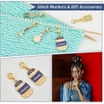 thumbnail image 4 of 20 Pcs Tableware Theme Stitch Markers Enamel Alloy Crochet Stitch Marker Removable Lobster Clasp Locking Stitch Marker for Knitting Weaving Sewing Jewelry Making, 4 of 6