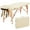 Cream, variant on Topeakmart 2 Sections Adjustable Massage Table Folding Massage Bed with Headrest/Armrest/Hand Pallet，Black