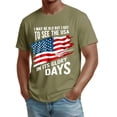 thumbnail image 2 of Iaqnaocc 250th Anniversary Usa Shirt for Men Vintage 250th Anniversary Usa Shirt T-Shirt Independence Day Round Neck Anniversary Summer 250th Anniversary Patriotic Tee Army Green S, 2 of 4