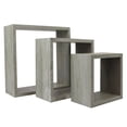 thumbnail image 1 of Set 3 repisas flotantes cuadradas minimalista Gris decora hogar ELLEGANCE HOUSEWARE FS39098, 1 of 5