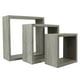 thumbnail image 1 of Set 3 repisas flotantes cuadradas minimalista Gris decora hogar ELLEGANCE HOUSEWARE FS39098, 1 of 5