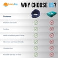 thumbnail image 7 of Sunny Bay Microwave Heating Pad, Microwavable Heated Neck and Shoulder Wrap, Hands-Free Weighted Moist Hot or Cool Pack, Soft Fleece Cover and Flaxseed Filling, 26 Inch Length, Blue, 7 of 7