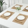 thumbnail image 6 of REGALWOVEN Placemats Set of 6 Woven Placemats for Dining Table Decor Indoor Outdoor Washable Kitchen Table Mat Wipe Clean Khaki 17*12in, 6 of 6
