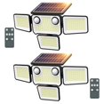 thumbnail image 1 of Luces solares SZPOWER 254 LED 3000 LM con 2 sensores de movimiento, paquete de 2, 1 of 7