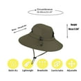 thumbnail image 3 of Women's UPF 50+ Summer Outdoor Hat,Waterproof Beach Fishing Head Protect Cap, UV Protection Foldable Mesh Fishing Hat, 3 of 3