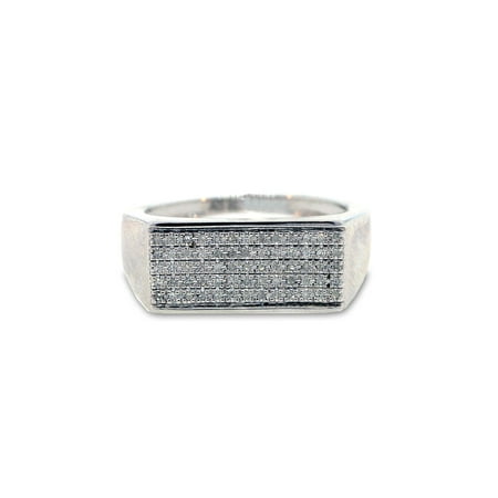 Men's White Diamond Accent Sterling Silver Ring