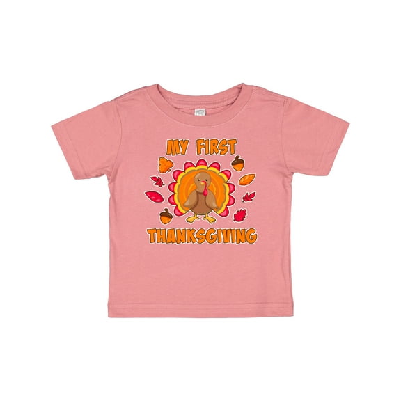Inktastic My First Thanksgiving with Cute Turkey Boys or Girls Baby T-Shirt
