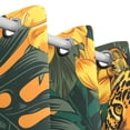 thumbnail image 3 of Leopard and Flowers Leaves Curtains Black Out 63 Inch Length Curtains for Sliding Glass Doors Bedroom Living Room 2 Panels Set, 3 of 5