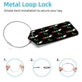 thumbnail image 2 of Square 2Pack PU Leather Christmas Cruise Luggage Tag with Privacy Cover and Stainless Steel Ring - Suitable for Travel Handbags Backpacks Luggage Tags, 2 of 6