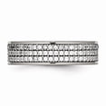 thumbnail image 3 of Grey Titanium Ring Band Wedding Cubic Zirconia CZ Polished with, 3 of 6