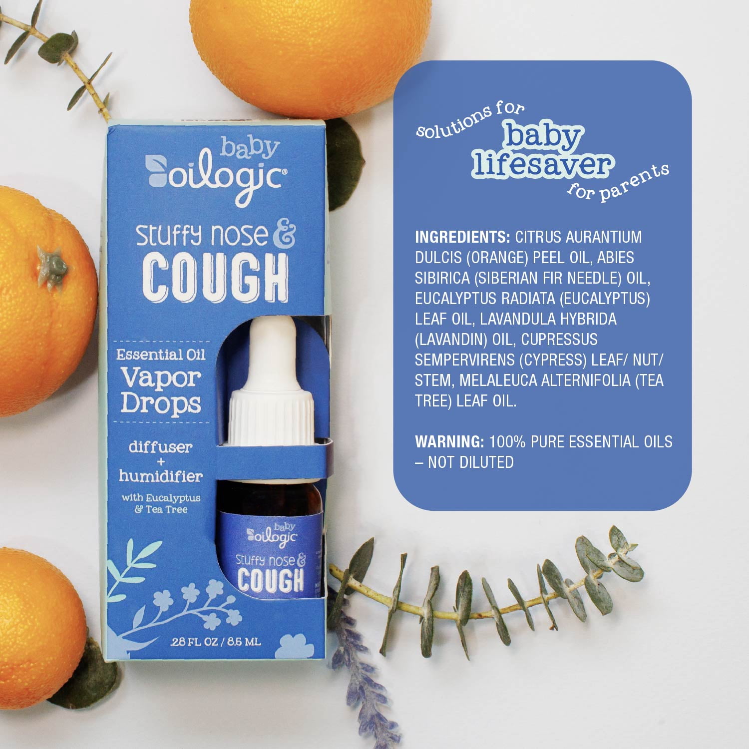 Oilogic Baby Stuffy Nose & Cough Essential Oil Vapor Drops