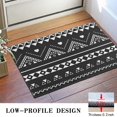 thumbnail image 3 of Black Geometric Striped Pattern with Hearts Door Rugs,Washable Non Slip Door Mats Indoor,Decorative Door Mats,Entry Mat Indoor for Entrance,Bedroom,Kitchen,Bathroom,16"x24", 3 of 6