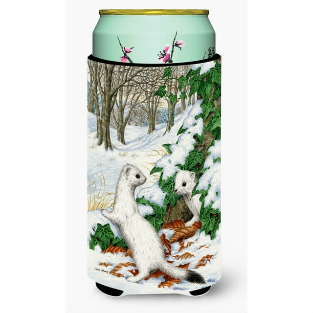 ""Los tesoros de Caroline Armiños Comadreja de cola corta Niño alto Koozie Hugger Multicolor""