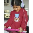 thumbnail image 2 of Cute Cat And Tiger Friends Hoodie Juniors -Image by Shutterstock,  Large, 2 of 4