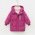 thumbnail image 2 of PINQI Boys down Jackets Thick Warm Zip up Hooded Puffer Coats Plain Lightweight Winter Outwear Kids Padded Oversized Jackets, 2 of 7