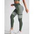 thumbnail image 2 of Celsior Compression Leggings No Curling Lift Pants Push Up Yoga Pants Butt Lift Booty Workout Tights High Waisted Leggings Booty Butt Lifting Leggings Resistance Band Skin-Friendly Blackish Green L, 2 of 5