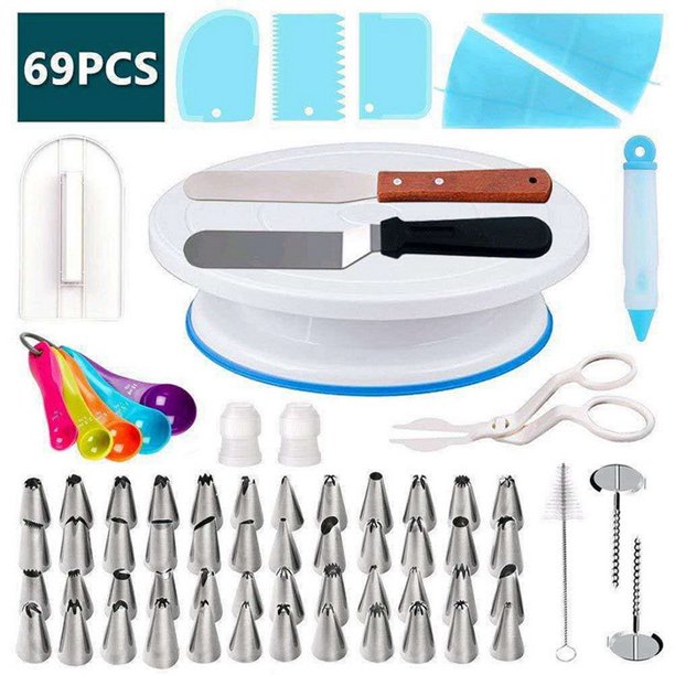 106/Set de herramientas de decoración de pasteles DIY, juego de suministros para hornear, juego de boquillas de repostería de acero inoxidable, puntas de glaseado de flores, herramientas para hornear Xemadio 2029193-7