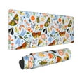 thumbnail image 2 of Disketp Gaming Mouse Pad Insects And Flowers Pattern Large Mouse Mat Long Extended Desk Pad Non-Slip Rubber Mice Pads Stitched Edges Thin Pad (11.8x31.5 Inch), 2 of 9
