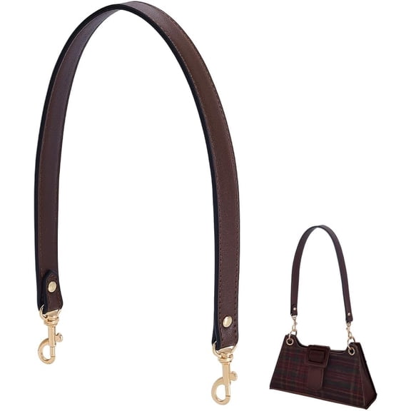 Leather Bag Strap Leather Puse Handle Purse Strap Bag Handles with Buckles for Women Underarm Bag Shoulder Bags Imitation Leather
