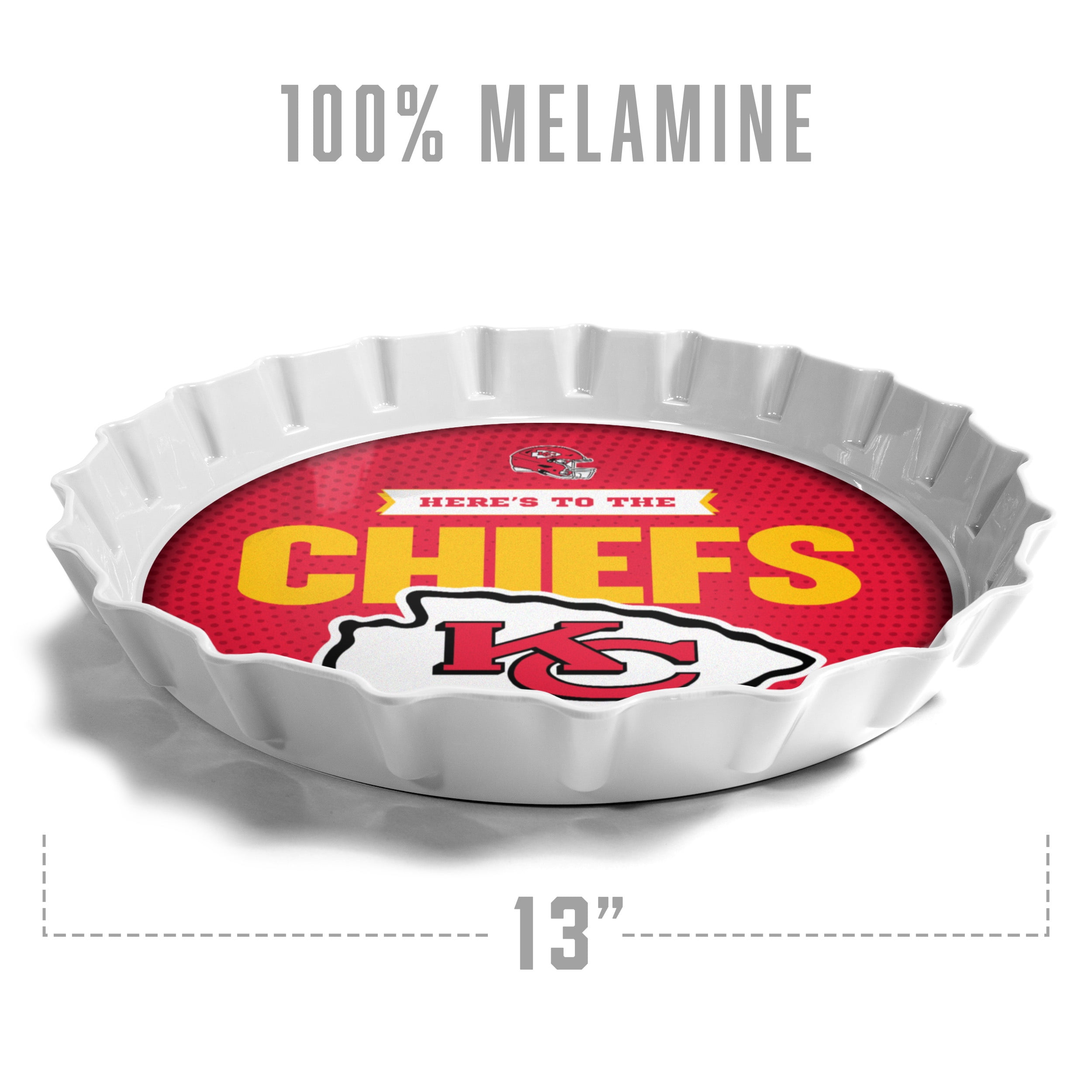 YouTheFan NFL Kansas City Chiefs Bottle Cap Serving Tray